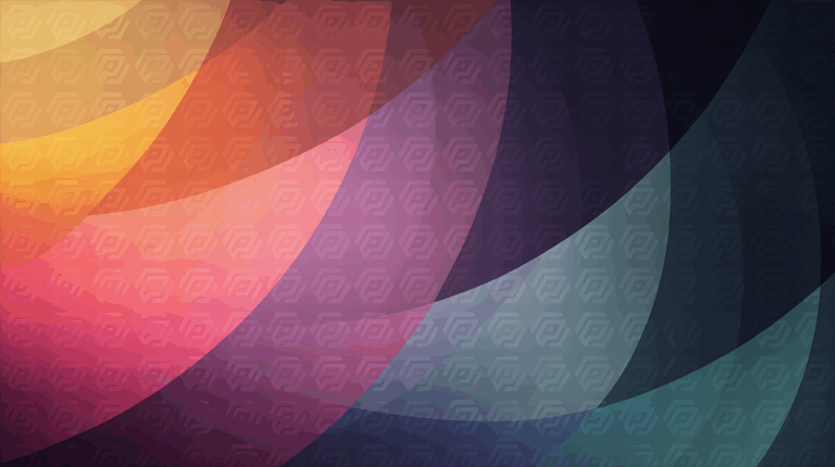 Colorful Curved Layers in Abstract Motion