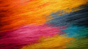 Vibrant Abstract Brush Strokes in Multicolored Paint