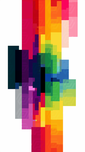 Vibrant Abstract Pixelated Color Spectrum