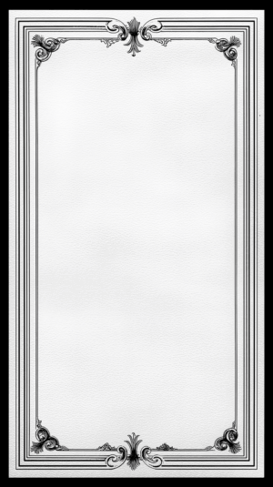 Elegant Ornate Border With Classic Scrollwork On White Background