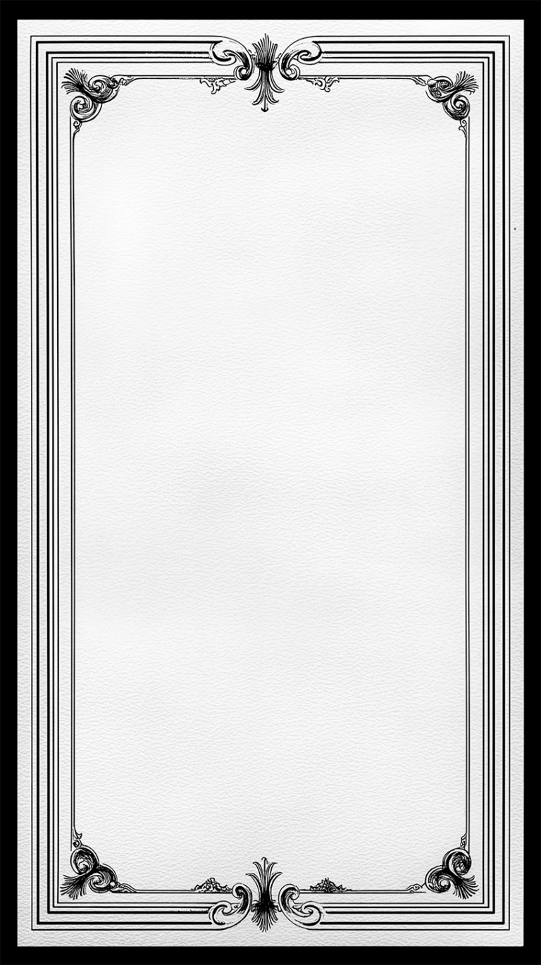 Elegant Ornate Border With Classic Scrollwork On White Background