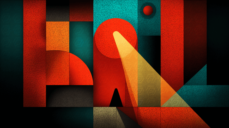 Futuristic Spotlight On Abstract Geometry
