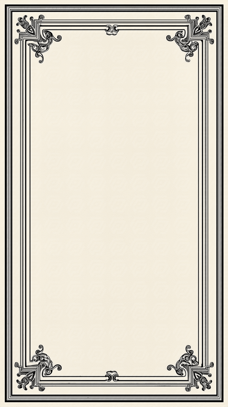 Intricate Art Deco Style Border With Beige Toned Background