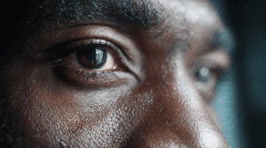 Extreme Close-Up of Male Eye With Natural Lighting