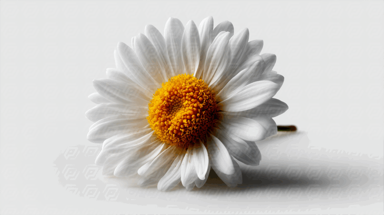 White Daisy on Clean Light Background