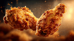Crispy Golden Fried Chicken Drumsticks With Crunchy Coating