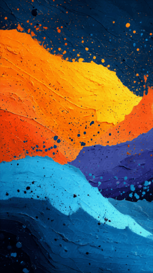 Vivid Abstract Layers Of Color And Texture