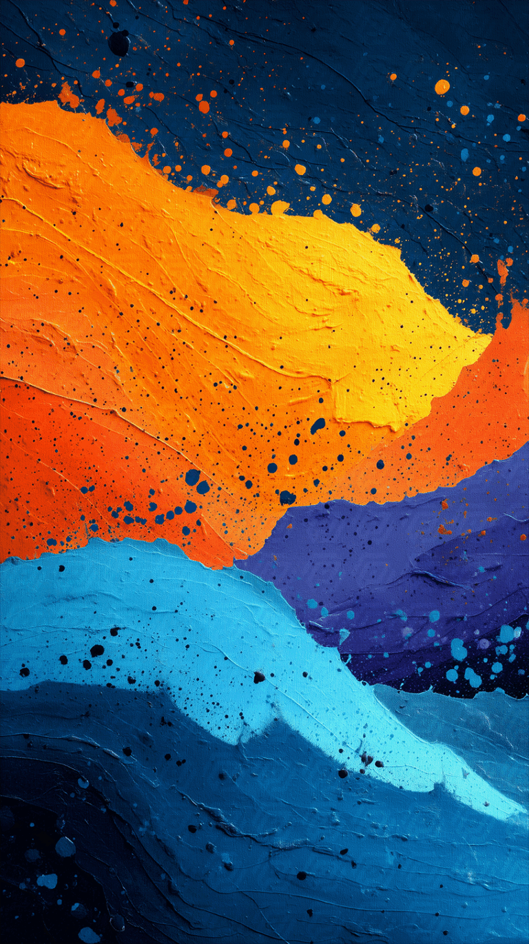 Vivid Abstract Layers Of Color And Texture