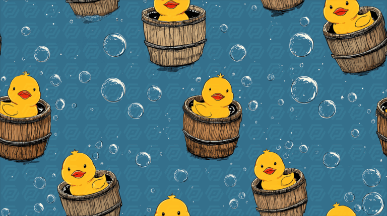 Seamless Pattern Of Rubber Ducks In Tubs Fun Background