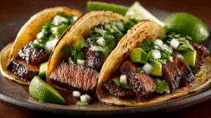 Grilled Steak Tacos With Avocado and Lime