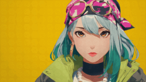 Bold Anime-Style Girl with Headscarf and Sunglasses