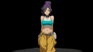 Stylish Anime Character in Cargo Pants with Confident Pose