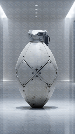 Industrial Robotic Drone Pod in Futuristic Setting