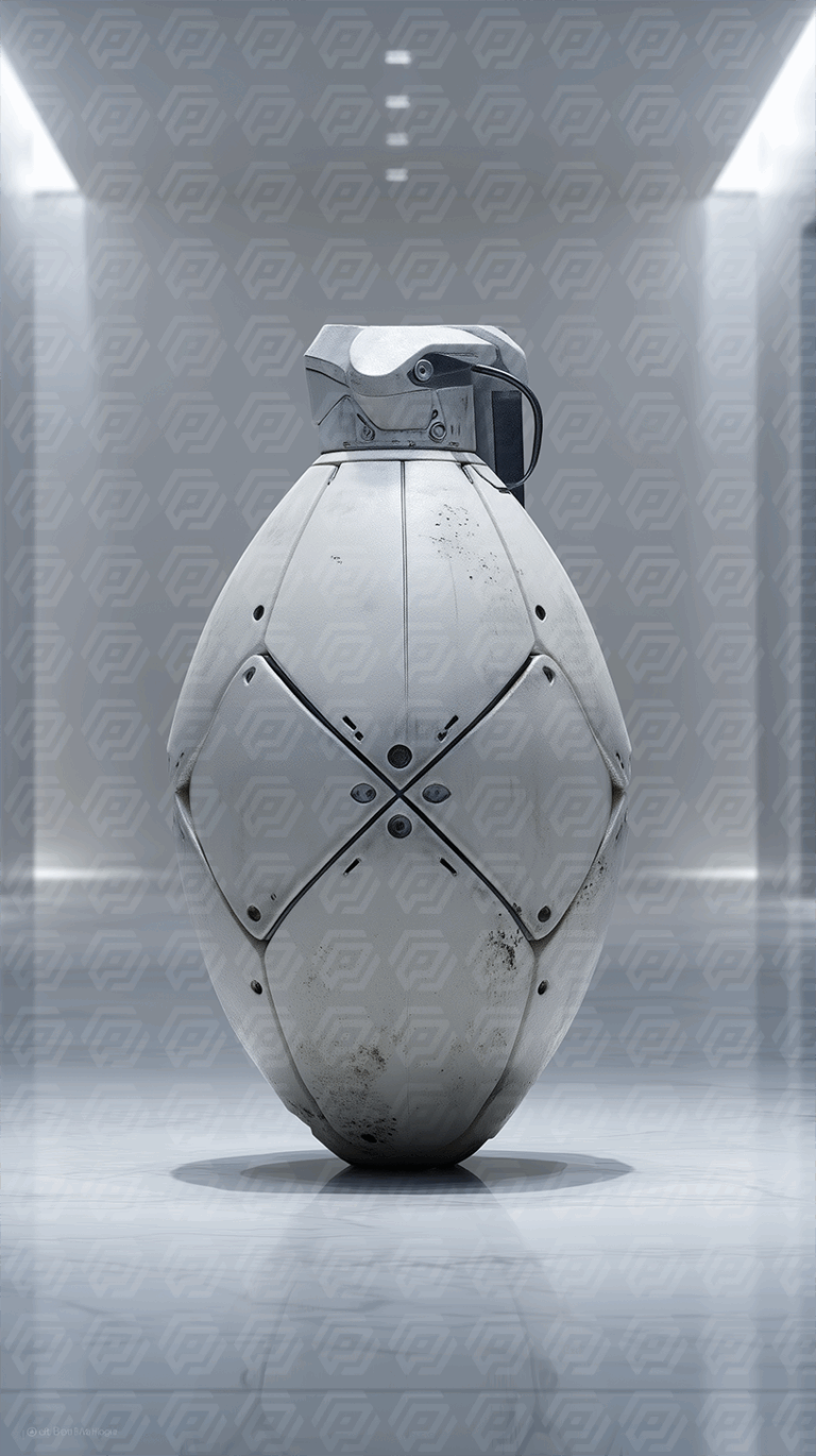 Industrial Robotic Drone Pod in Futuristic Setting