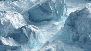Realistic 3D Rendering of Arctic Ice Wall Landscape