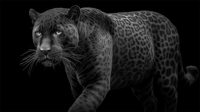 Black Panther Close-Up in Artistic Render