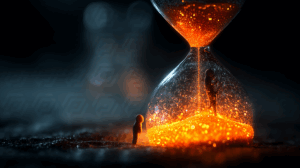 Child Watching Time Inside Hourglass