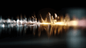 Abstract Light Wave With Gold Highlights