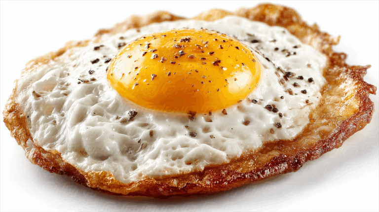 Crispy Fried Egg with Golden Yolk and Pepper