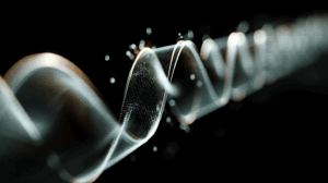 Futuristic Waveform Of Digital Audio Signal