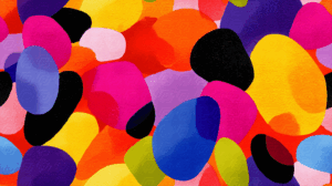 Bright Abstract Color Shapes On Bold Background