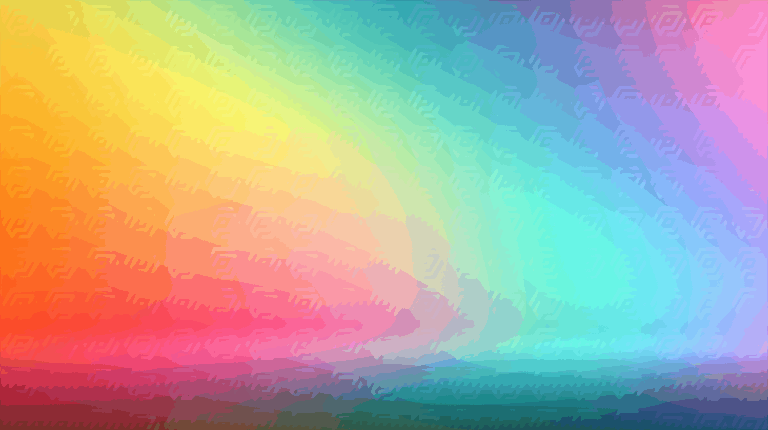 Diagonal Multicolor Gradient With Horizon Reflection