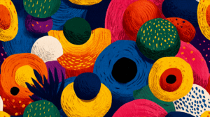 Abstract Artistic Circles With Vibrant Patterns