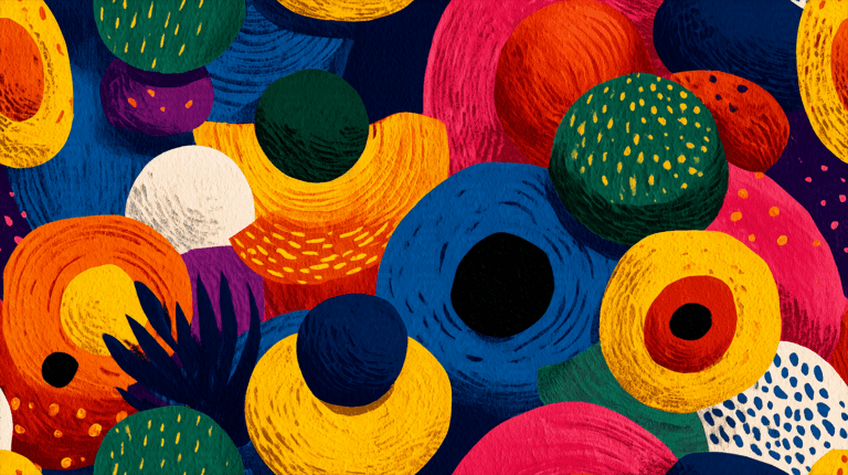 Abstract Artistic Circles With Vibrant Patterns