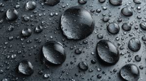 High Contrast Water Droplets on Steel Surface