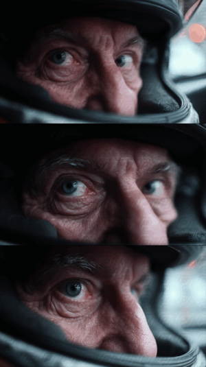 Elderly Race Driver Showing Determined Gaze