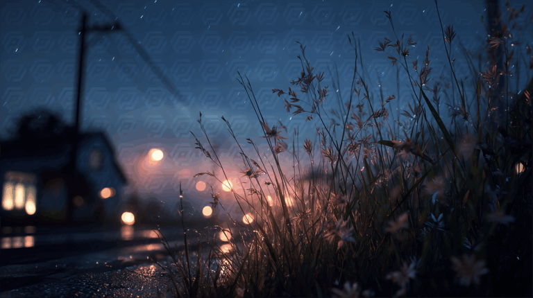 Beach Grass Under Starry Sky During Colorful Sunset