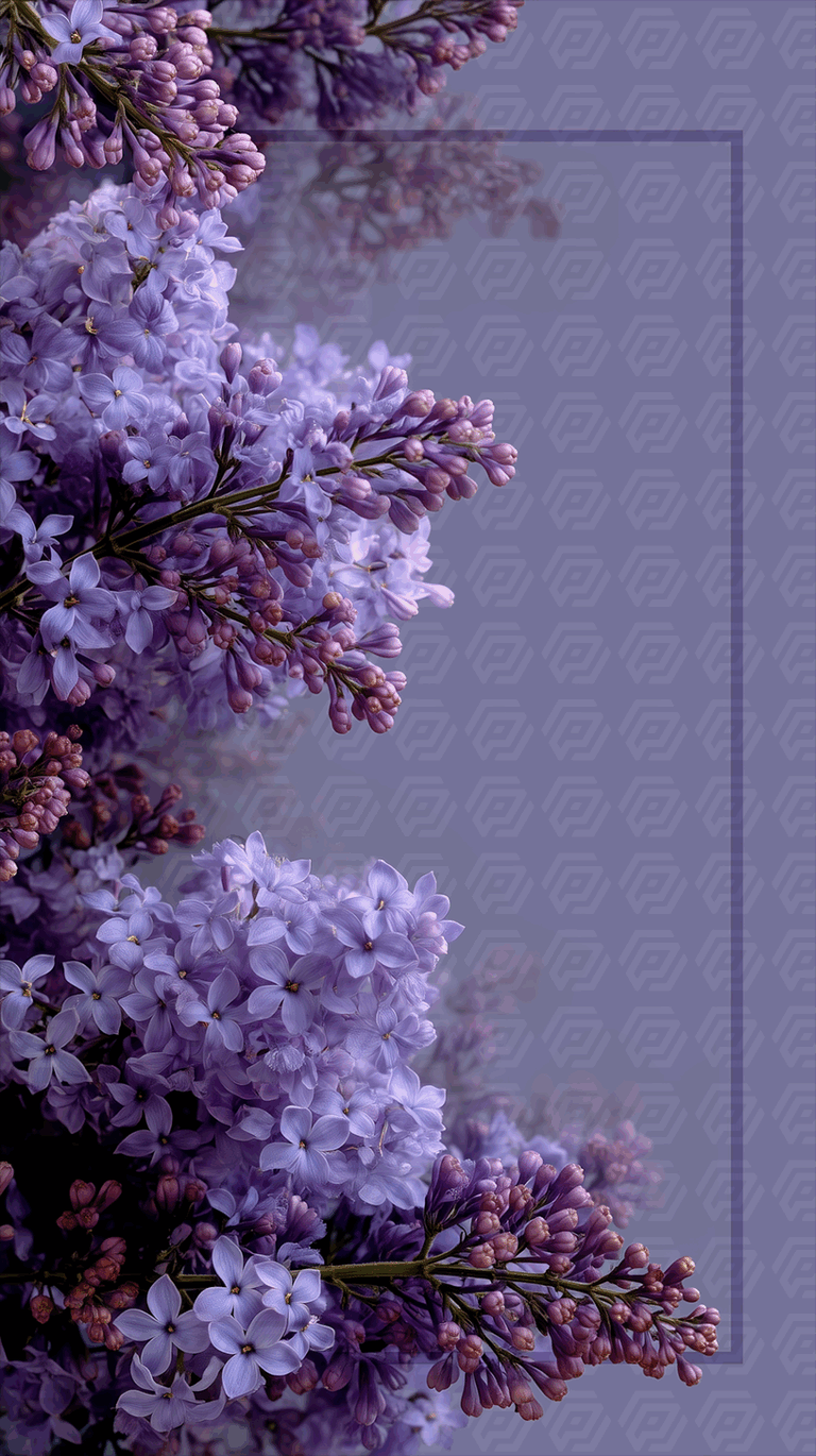 Lilac Blossoms With Space for Text on Soft Background
