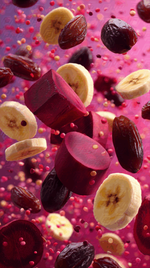 Beet Banana and Date Explosion With Superfood Energy Vibes
