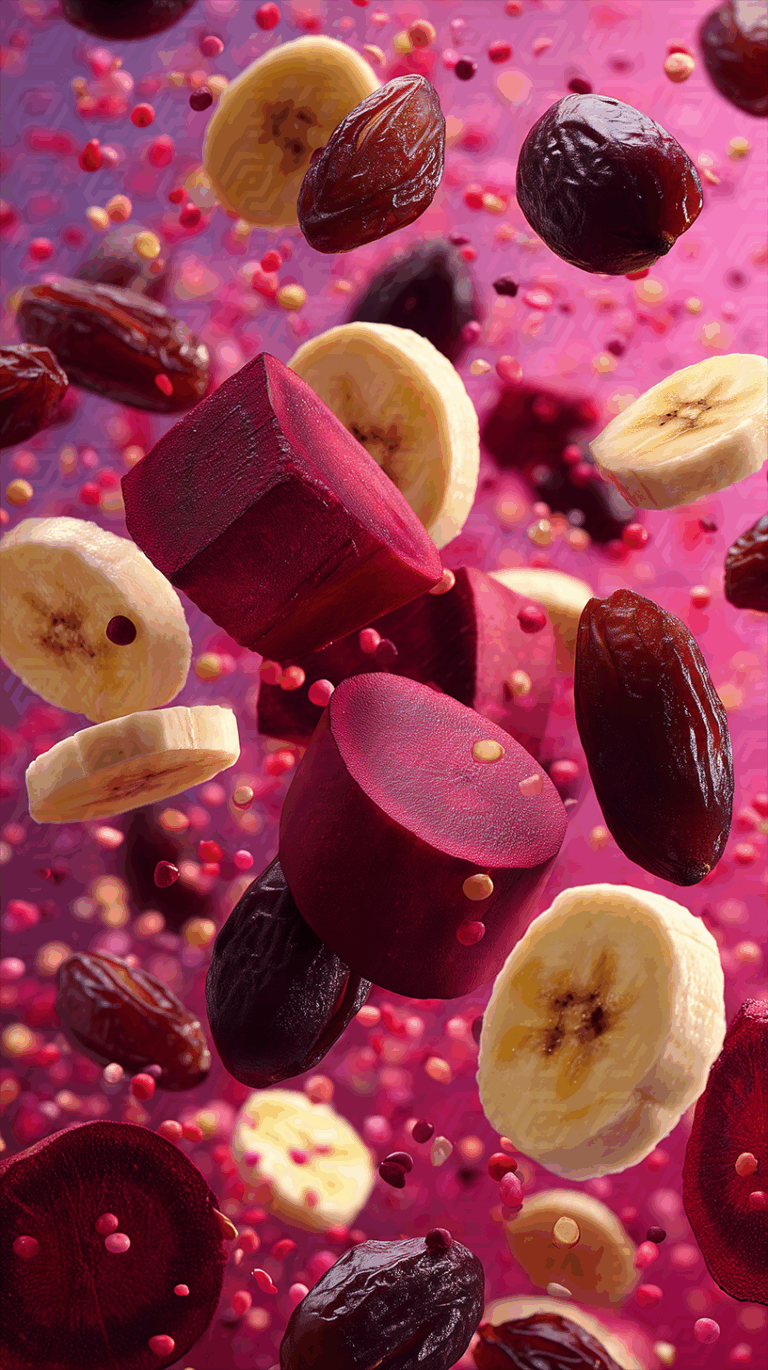 Beet Banana and Date Explosion With Superfood Energy Vibes