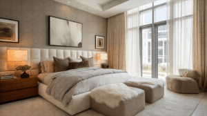 Bright Contemporary Bedroom With Cream Tones And Natural Light
