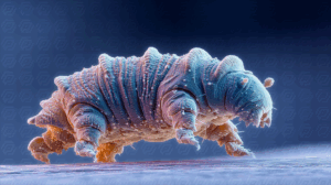 Extreme Close-Up of Colorful Tardigrade Under Microscope