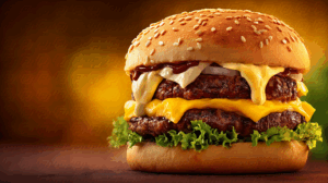 Classic Cheeseburger With Melty Cheese And Fresh Greens