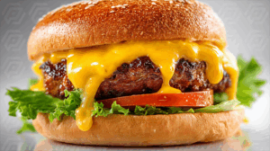 Delicious Cheeseburger with Lettuce, Tomato, and Dripping Cheese