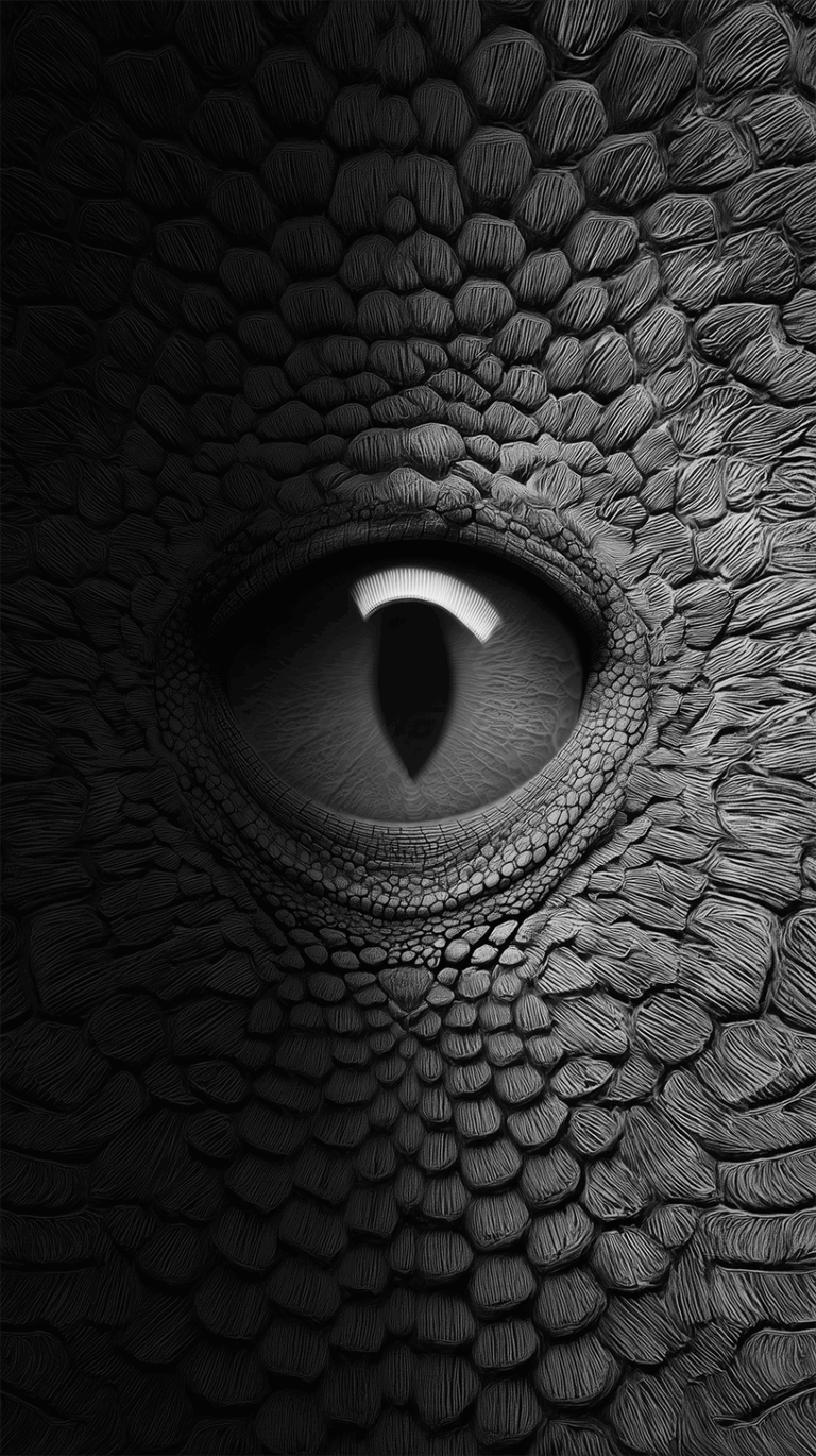 Close-Up Of Reptilian Eye And Scales