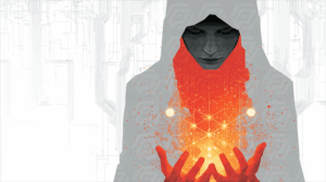 Digital Monk with Radiant Energy Sphere