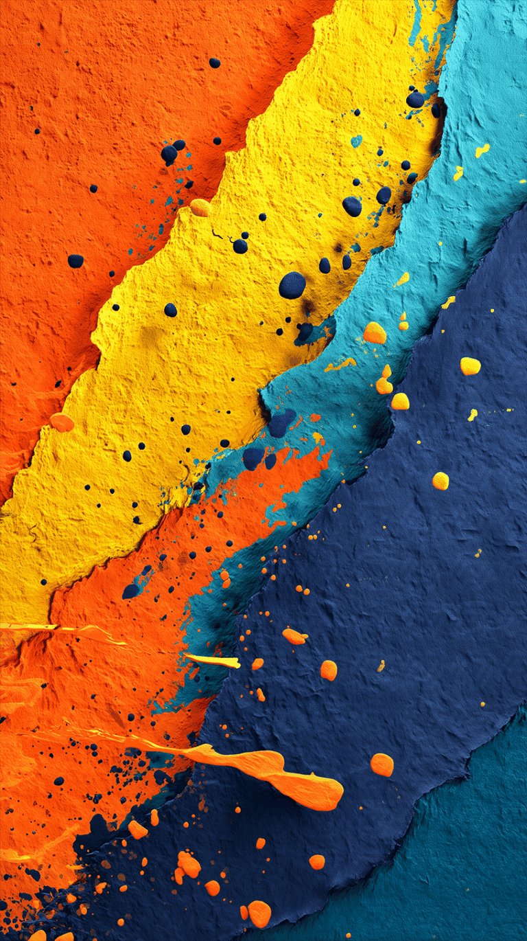 Colorful Abstract Texture With Splatter Art