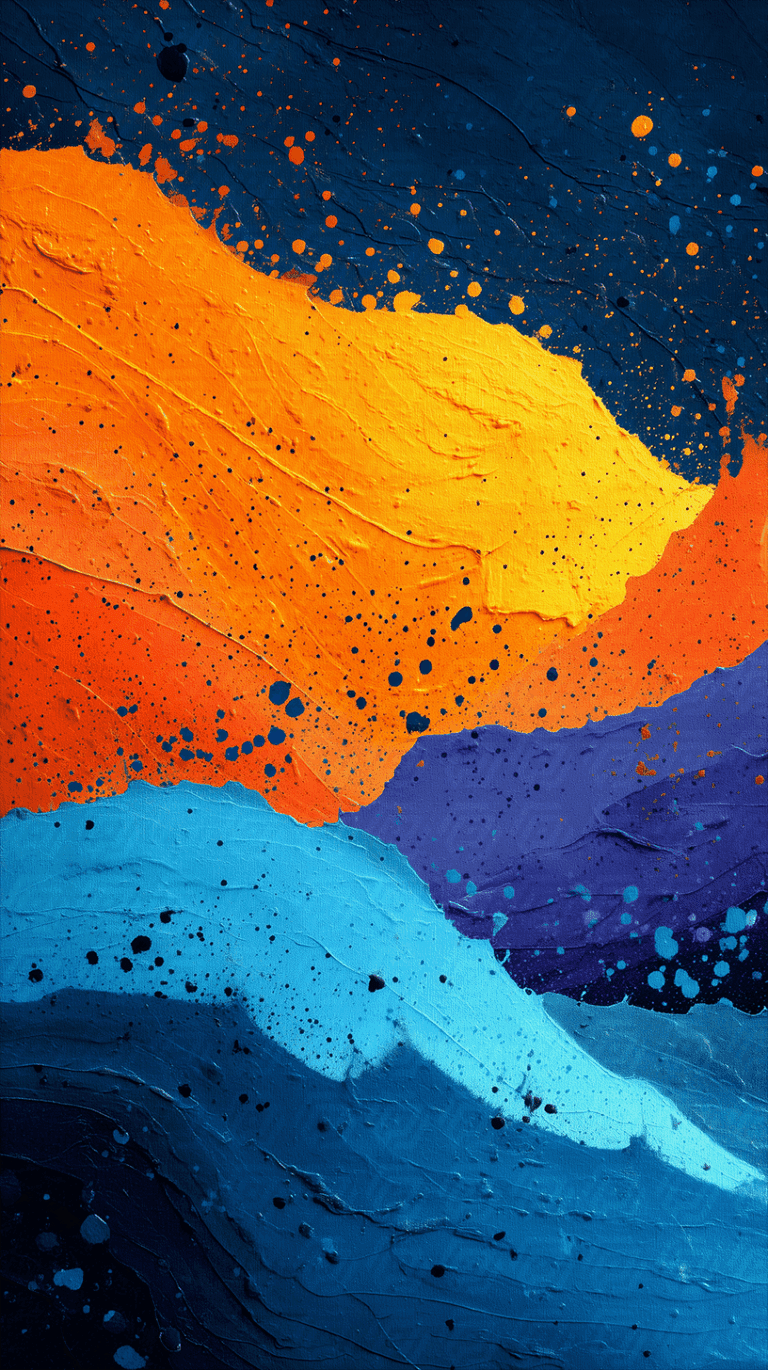 Vivid Abstract Layers Of Color And Texture